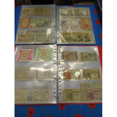 250 - Four albums of worldwide bank notes