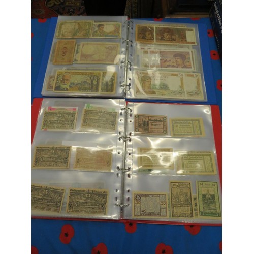 250 - Four albums of worldwide bank notes