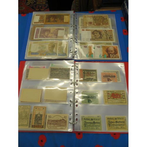 250 - Four albums of worldwide bank notes