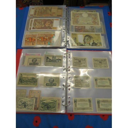 250 - Four albums of worldwide bank notes