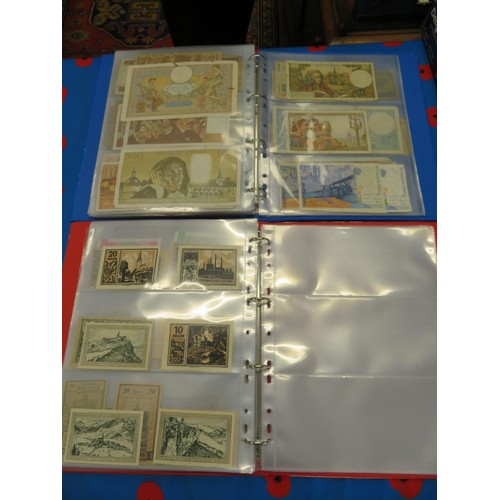 250 - Four albums of worldwide bank notes