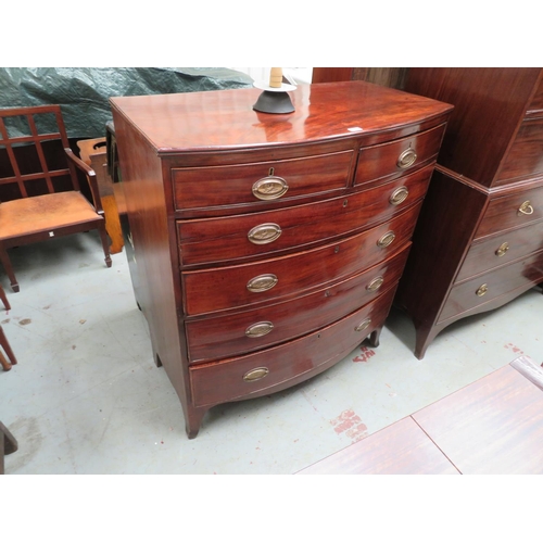 139 - 19th Century mahogany bow front chest