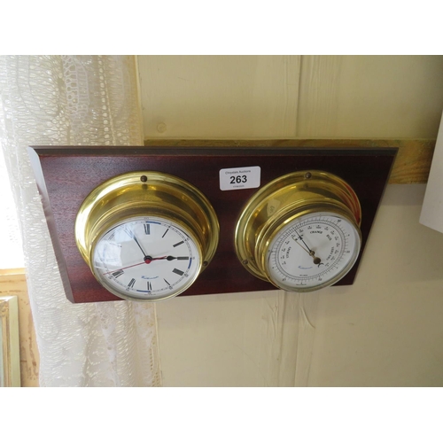 Weathermaster clock and barometer