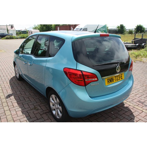 63 - RMN723E
Vauxhall Meriva 1.4 SE 
First Registered 28.02.2011
Approx 98,000 miles
Manual Petrol 
Taxed... 