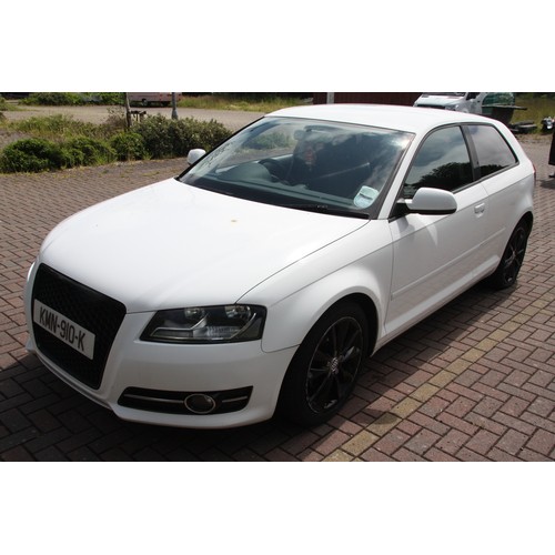 65 - KMN910K
White Audi A3 1.6TDI sport 1598cc
First Registered 23.09.2010
Approx 110,000 miles
Manual Di... 