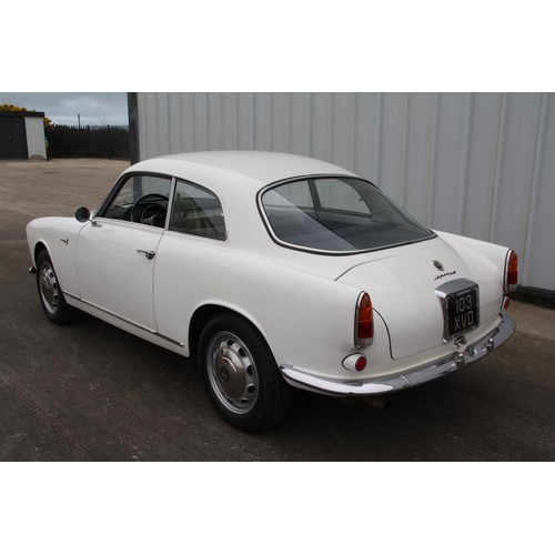 35 - UK REGISTERED
103 XVD
White Alfa Romeo Giulietta Sprint - left hand drive
Manufactured 1961
Approx 4... 