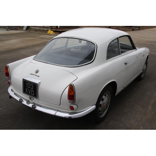 35 - UK REGISTERED
103 XVD
White Alfa Romeo Giulietta Sprint - left hand drive
Manufactured 1961
Approx 4... 