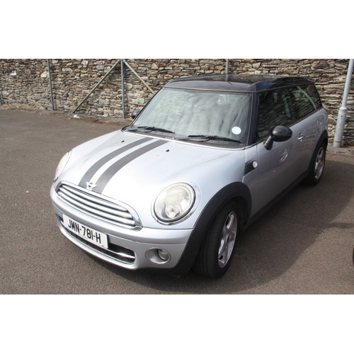 62 - JMN781H
Silver Mini Cooper D Clubman 1560cc
First Registered 24.06.2008
Approx 125,217 miles
Manual ... 