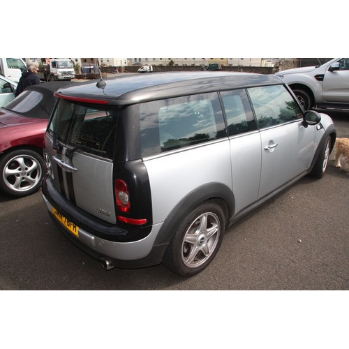 62 - JMN781H
Silver Mini Cooper D Clubman 1560cc
First Registered 24.06.2008
Approx 125,217 miles
Manual ... 