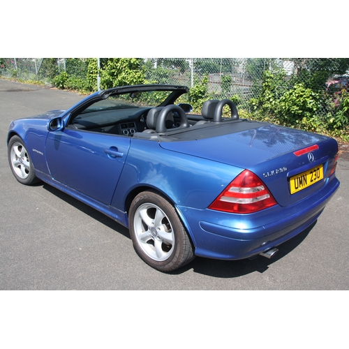 133 - UMN230
Blue Mercedes SLK 230
First Registered 24.04.2002
Approx 87,000 miles
Manual Petrol
Good serv... 