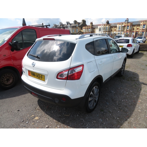 137 - RMN143F
White Nissan Qashqai 1598cc
First Registered 21.01.2013
Approx 50216 miles
Petrol