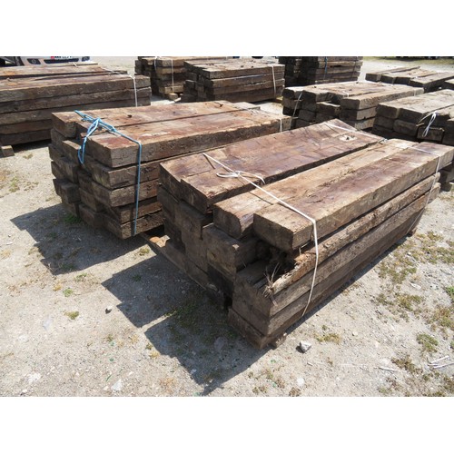 136 - 40 creosote treated Railway sleepers
Length 1.8m width 22.5cm Depth 11.5cm
All sleepers are in vario... 