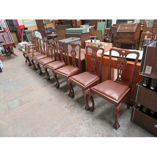 59 - Eight dining chairs including two carvers