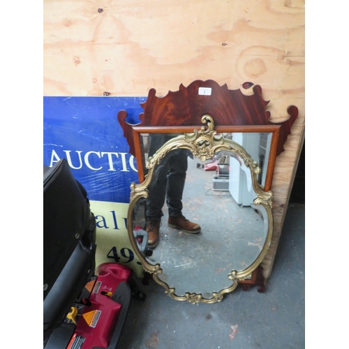 3 - Four mirrors including Art Deco and fancy gilt frames