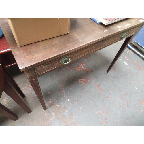 44 - Georgian mahogany side table with one drawer