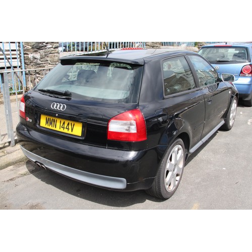 27 - MMN144V
Black Audi S3 1.8 Turbo Quattro 4X4 
First Registered 10.09.2003
Approx 102,000 miles
Manual... 