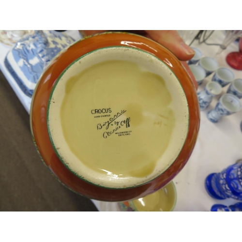 9 - Clarice Cliff 'Bizarre' crocus pattern bowl - diameter 7ins