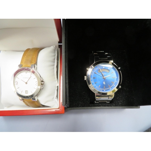 52 - Two Gent's fashion watches 1) U S Polo Association and 2) Hot diamonds in original boxes