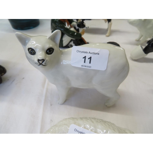 11 - Shebeg white Manx cat signed C Baguet