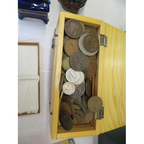 37 - Two boxes of old coins