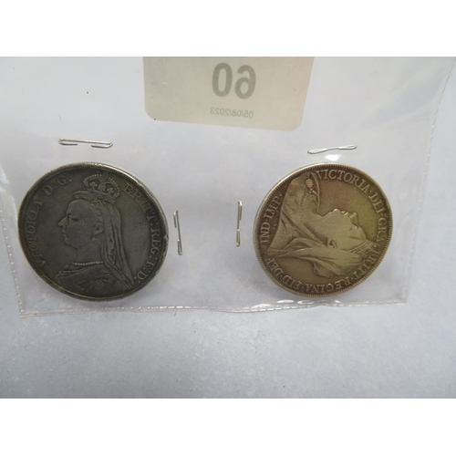 60 - Two crowns 1889 and 1999