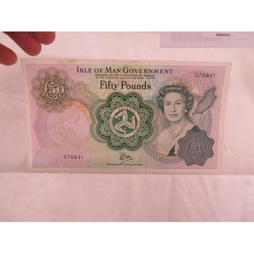 202 - An Isle of Man Government £50 note, Dawson