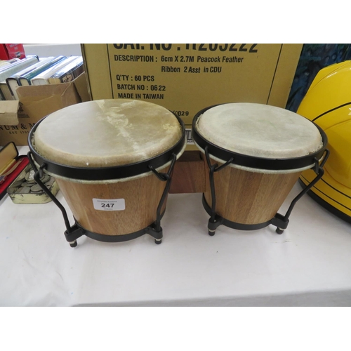 247 - Pair of bongos