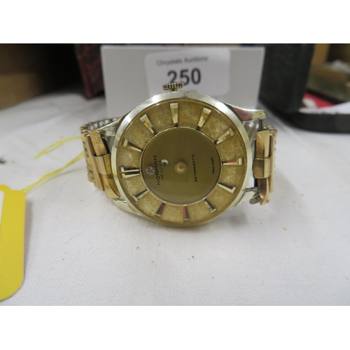 249 - A Norman Deluxe Gent's wrist watch (ticking) with unusual dial