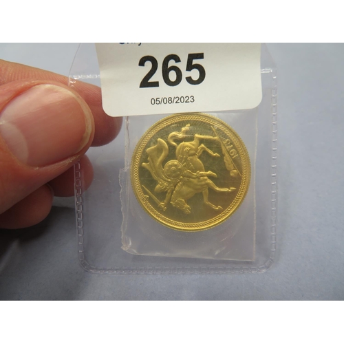 265 - Isle of Man 1973 £2 gold proof coin