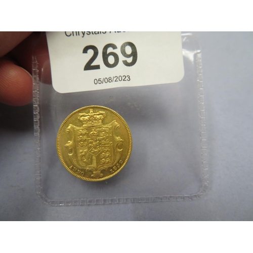 269 - William IIII 1832 gold sovereign (scarce)