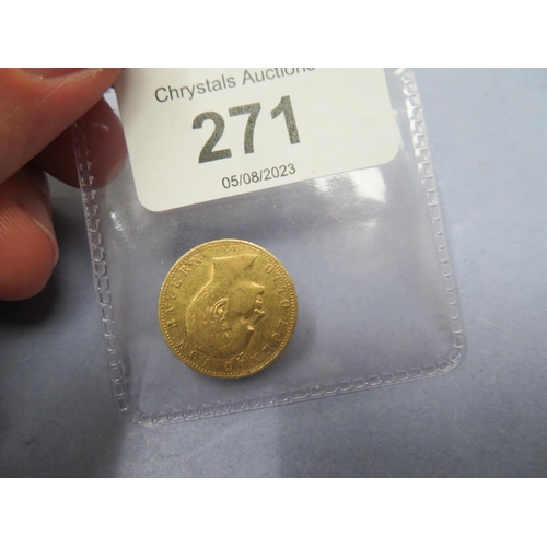 271 - Bayern Germany 1898 gold 10 mark coin