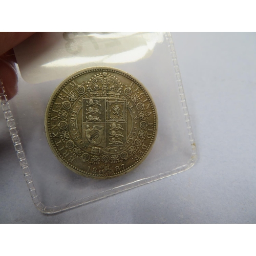 273 - Victorian 1887 half crown (very good condition)