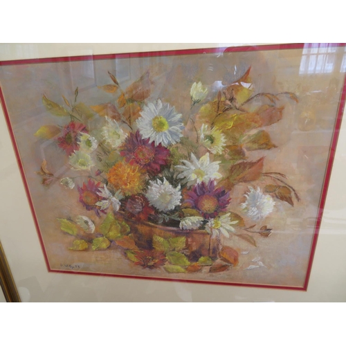 357 - S Wilby, Still Life, Flowers in a copper, pastel, signed, 15 x 18 ins approx.