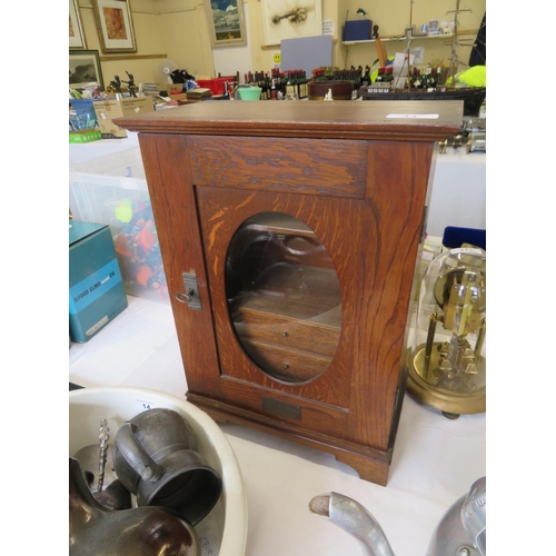 11 - Oak smokers cabinet