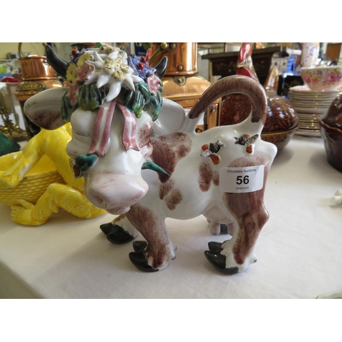 56 - Continental pottery Cow