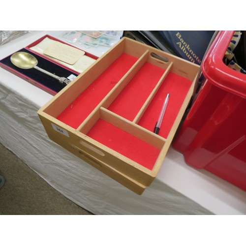 Two cutlery trays