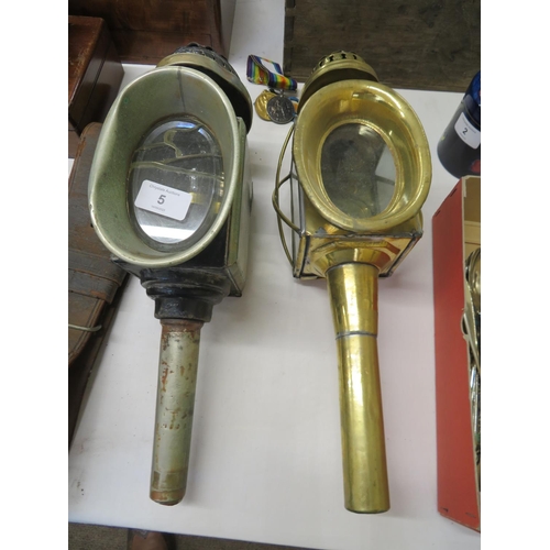 205 - Two coaching lamps