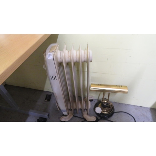 267 - Oil filled radiator and desk lamp