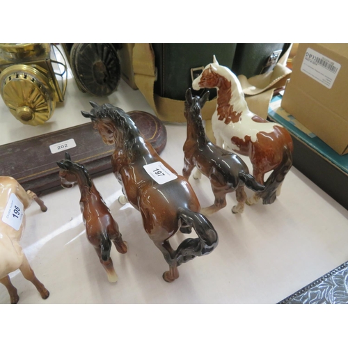 197 - Two Beswick horses plus two