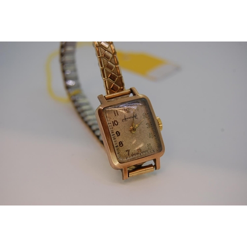 253 - Accurist 9ct gold cased ladies cocktail watch