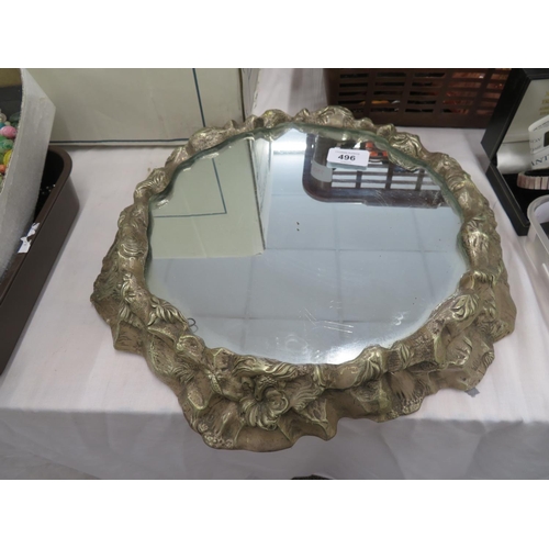 496 - Elkington plated mirrored stand