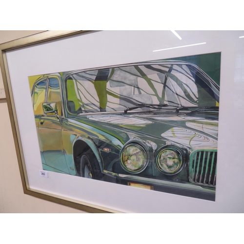 503 - Watercolour of a Jaguar car