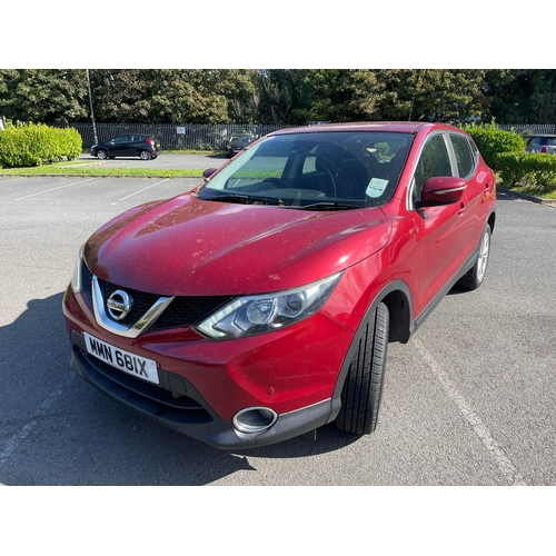 15 - MMN681X
Red Nissan Qashqai Acenta Smart VIS Dig-T
First Registered 30.06.2014
Approx 56,000 miles
Ma... 