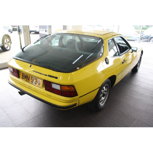 39 - BMN924
Yellow Porsche 924
First Registered 05.01.1978
Approx 96764 miles showing
Manual Petrol