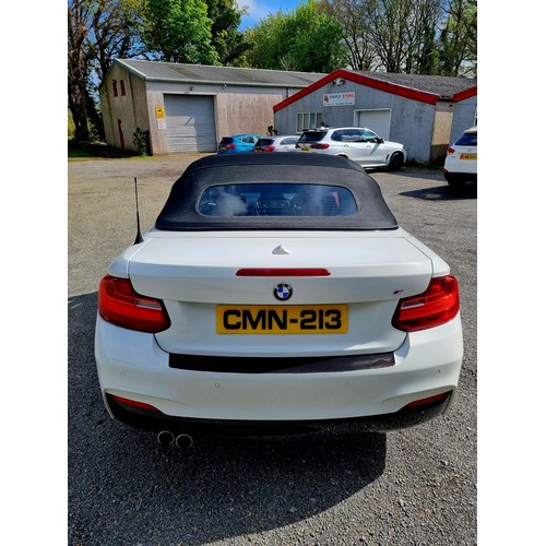 20 - RMN225F
White BMW 220D M Sport Convertible
First Registered 10.11.2015
Approx 94,000 miles
Auto Dies... 