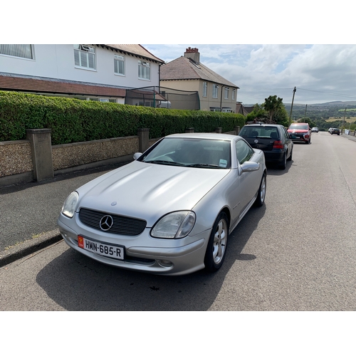 52 - HMN685R
Silver Mercedes SLK 200
First Registered 11.09.2001
Approx 62,000 miles
Manual Petrol