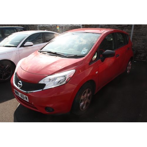 61 - MMN461M
Red Nissan Note Visia 1461cc
First Registered 16.09.2016
Approx 37,301 miles
Manual Diesel
N... 