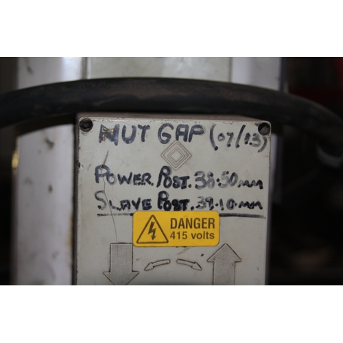 107 - Two post lift Max load 3200kg
Manufactured 1990
Requires service as unused for two years, Nuts requi... 