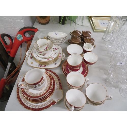 156 - Collection of assorted crockery including Royal Stafford