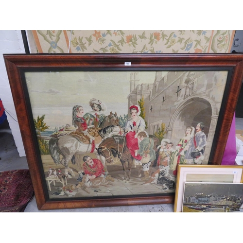 184 - Large tapestry of a medieval scene (51